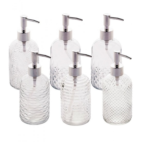 Porta Sabonete Liquido 430ml de Vidro Modelos Sortidos